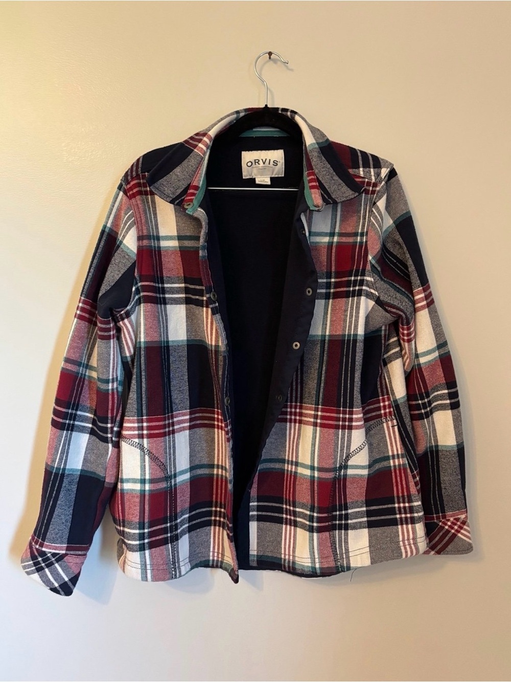 Orvis Plaid Jacket in Red, Navy, White